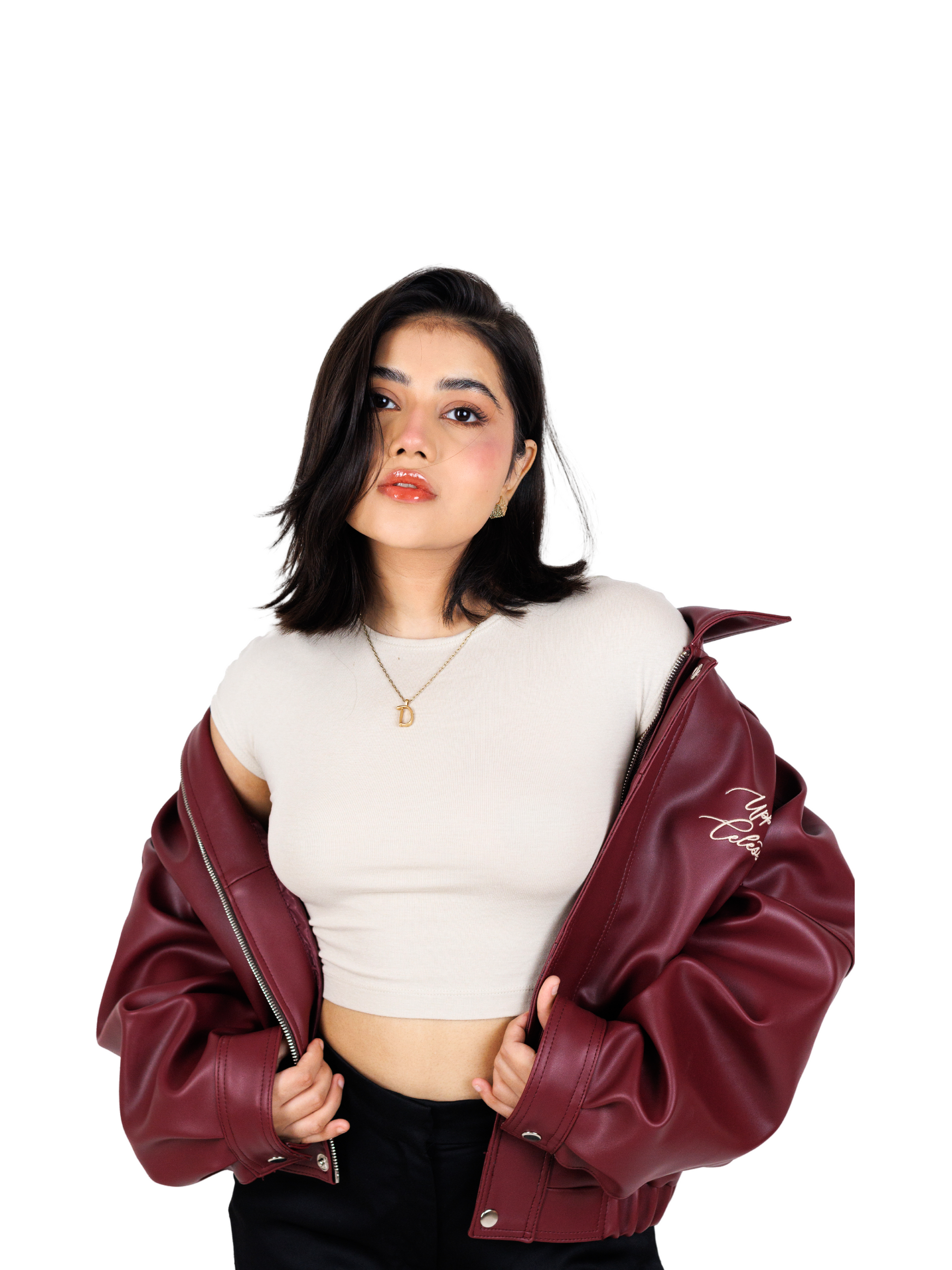 Vintage Cherry Red Bomber Jacket
