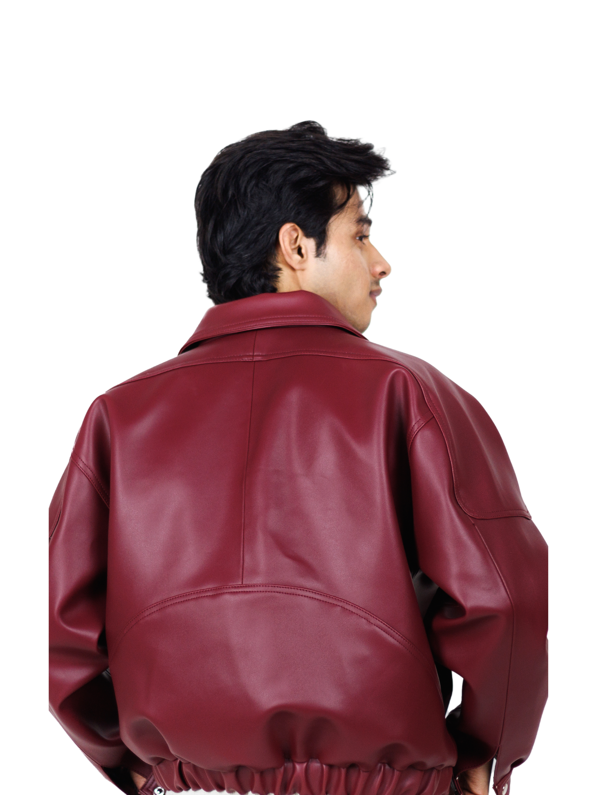 Vintage Cherry Red Bomber Jacket