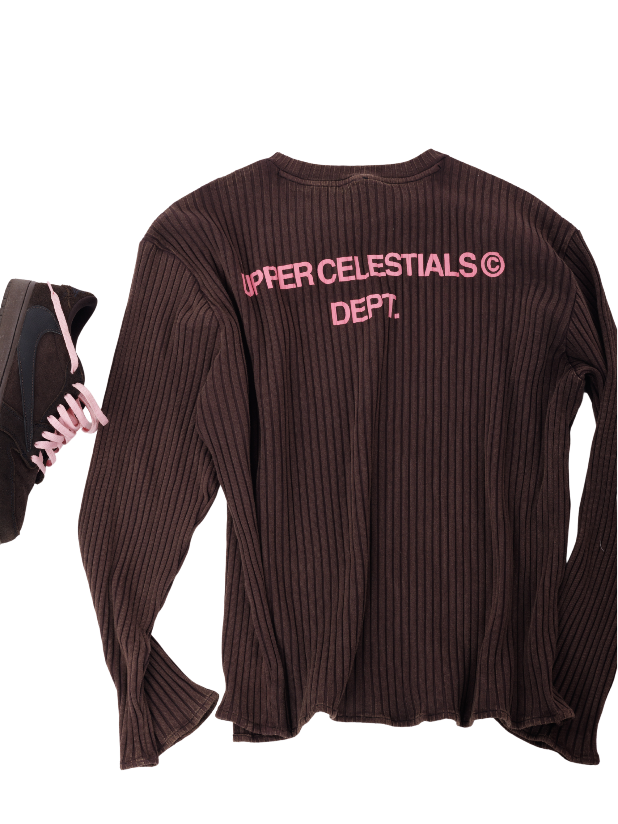 Brown Washed Ribbed Tee - Limited Edition