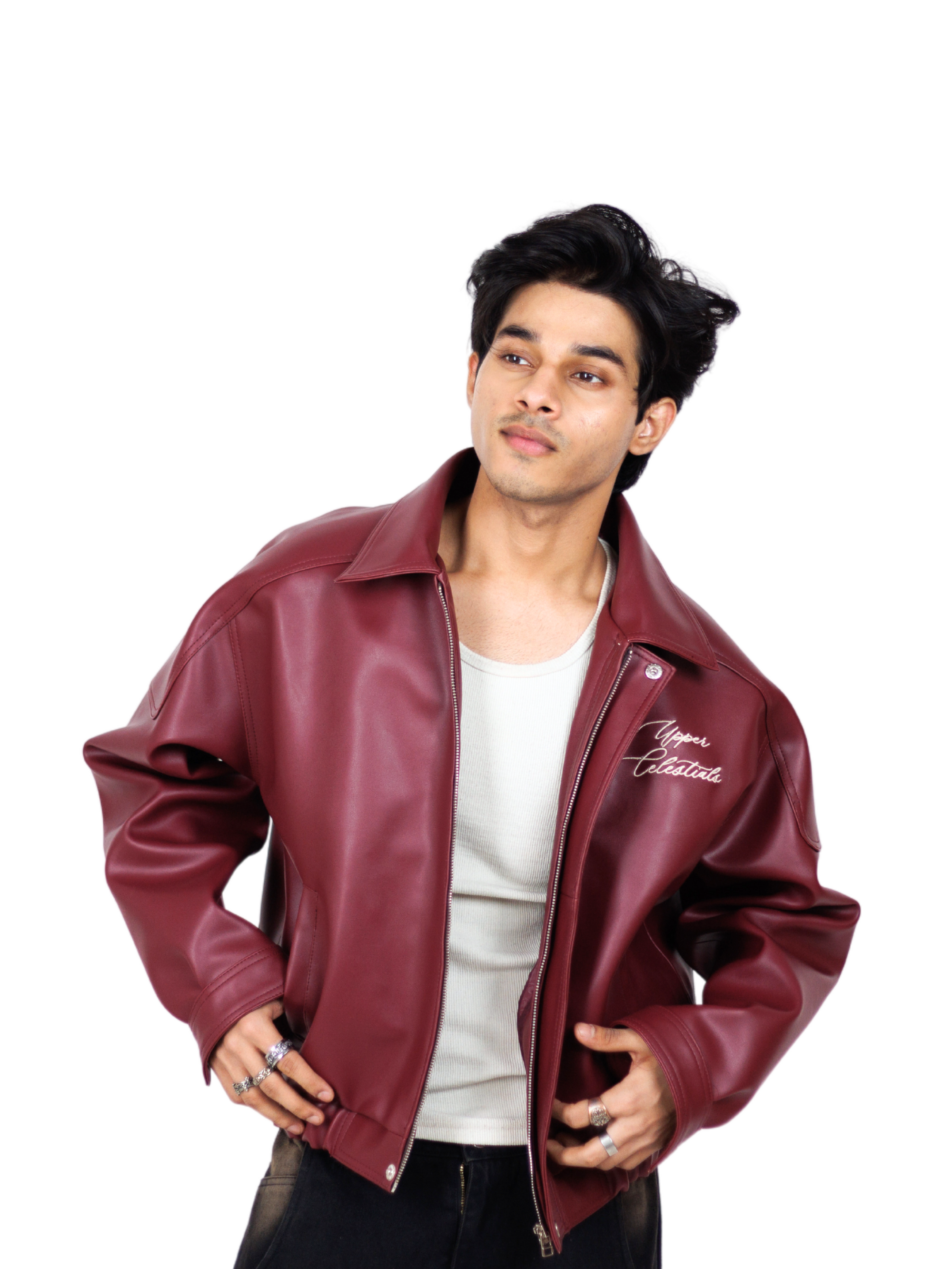 Vintage Cherry Red Bomber Jacket