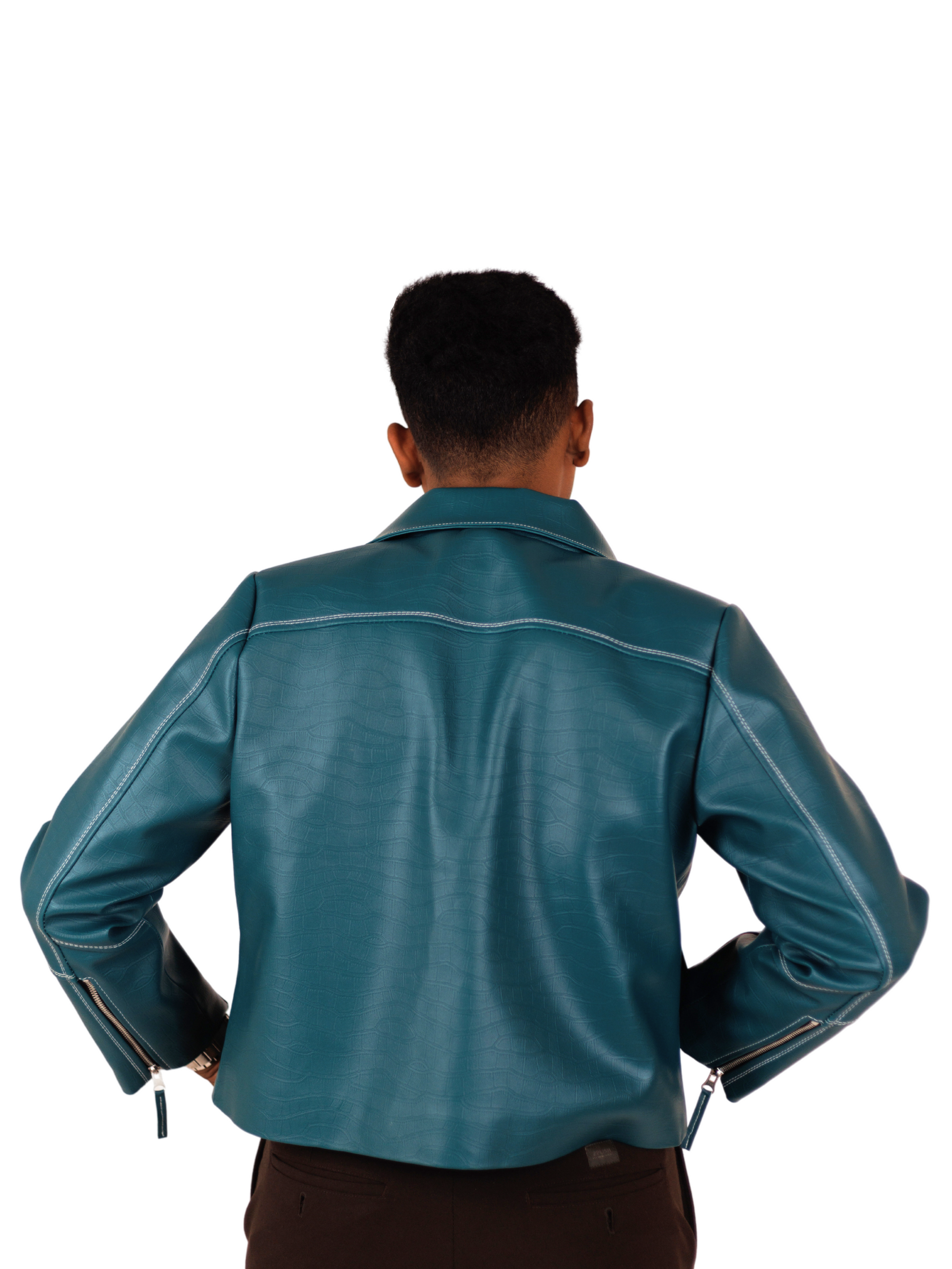 Turquoise Panelled Jacket