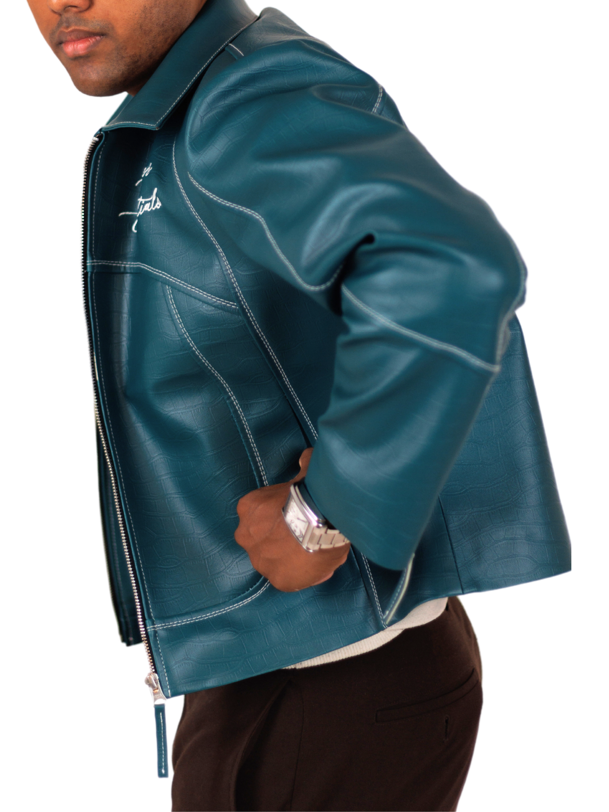 Turquoise Panelled Jacket