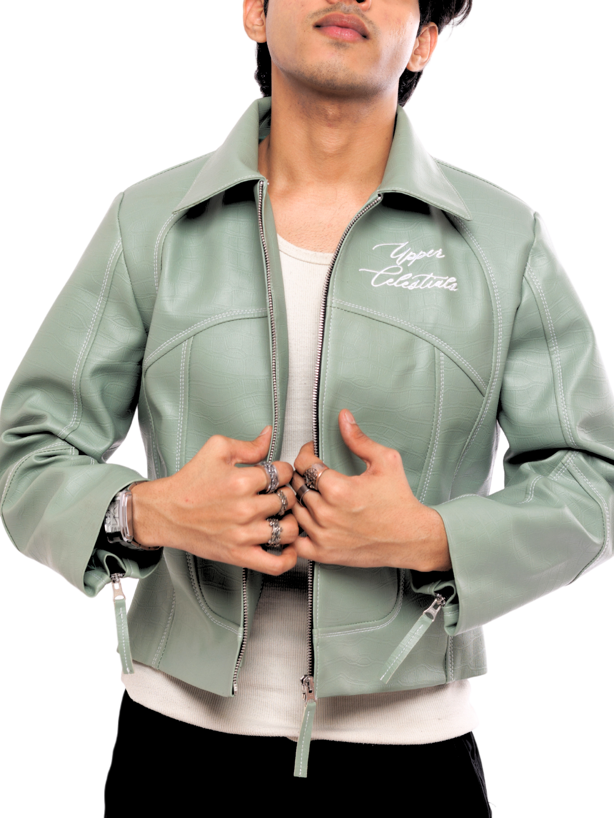 Sage Panelled Jacket