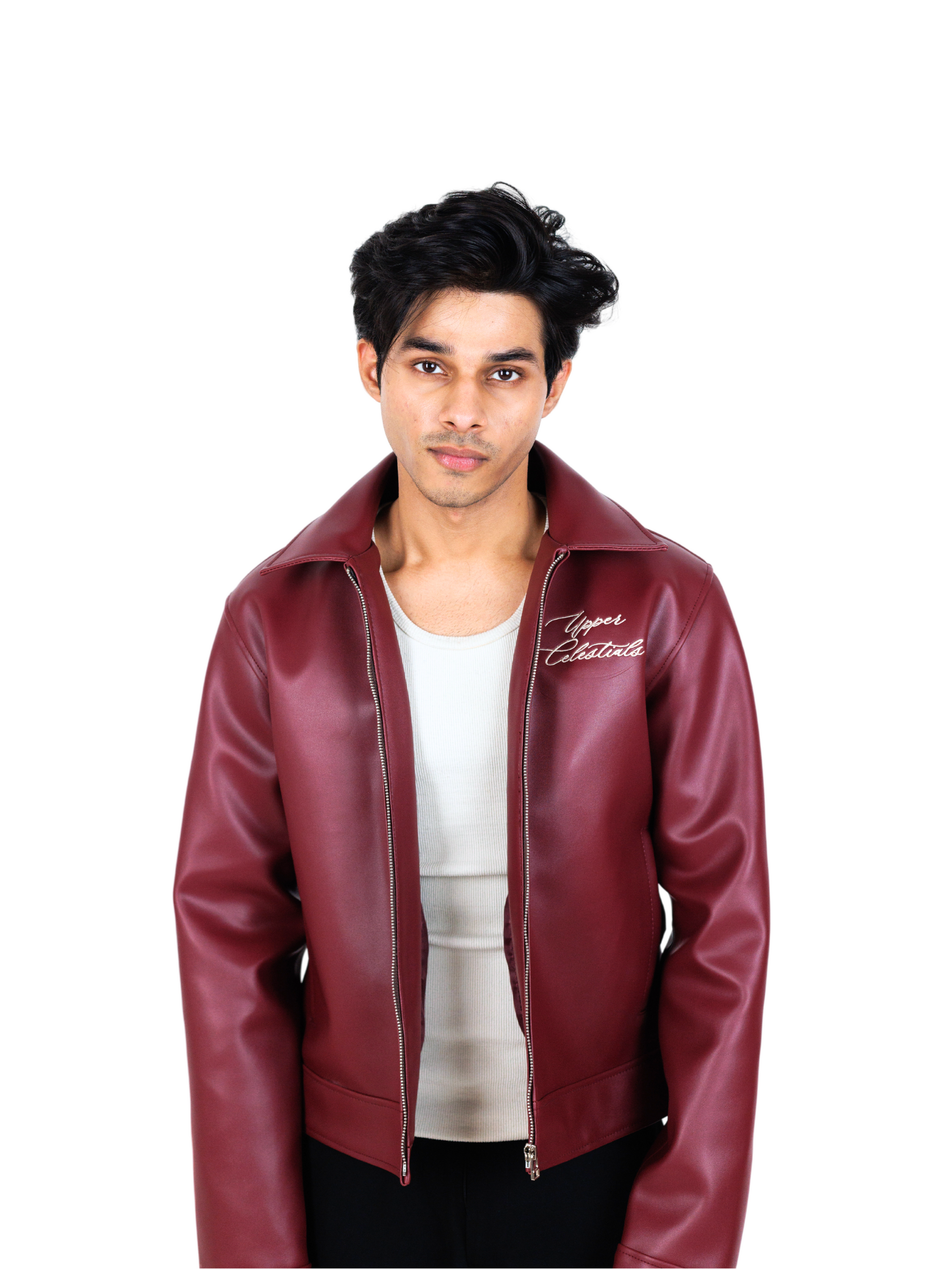 Vintage Cherry Red Cropped Jacket