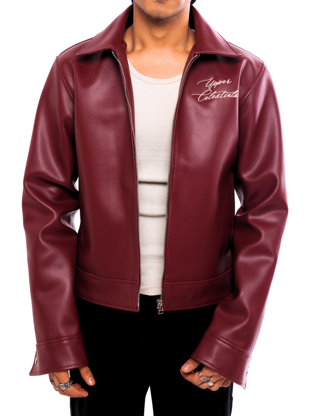 Vintage Cherry Red Cropped Jacket