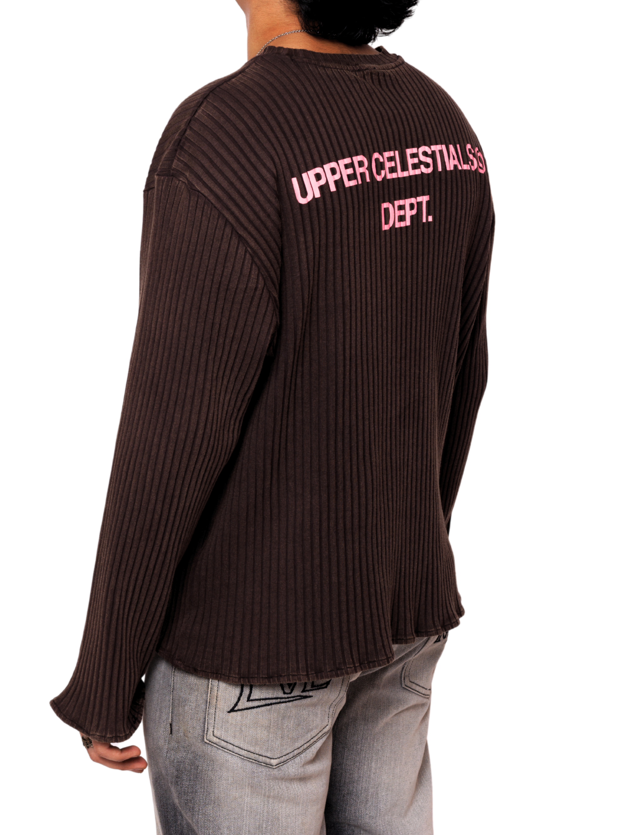 Brown Washed Ribbed Tee - Limited Edition