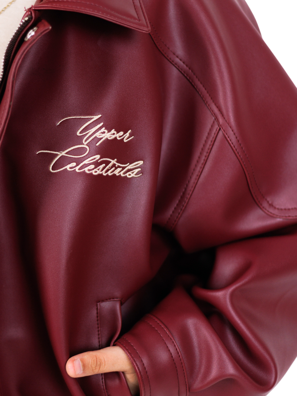 Vintage Cherry Red Bomber Jacket
